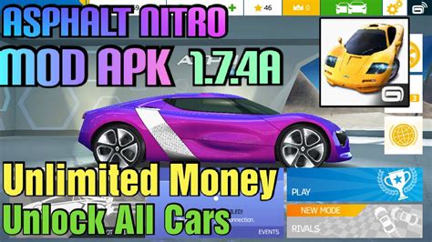 Asphalt Nitro Mod APK 1.7.4a (Unlimited money, coins) free.
